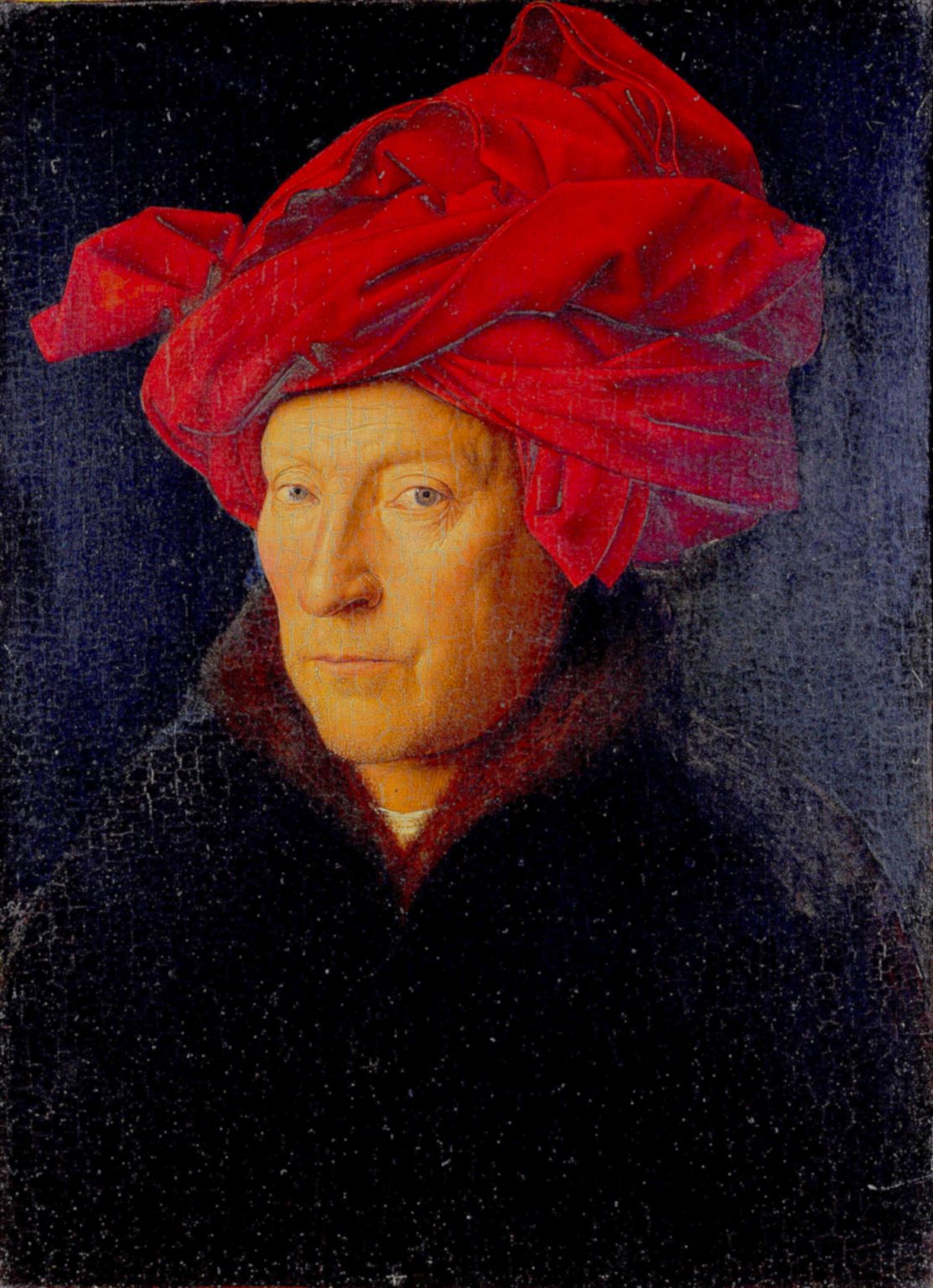 Van Eyck, 16 Hombre con turbante rojo (Autoretrato del artista), 1433 ...