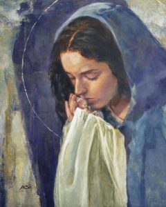 "Nuestra Señora de la Vida" - Ana Laura Salazar / Pintura de una mujer en contra del aborto